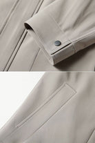 Lightweight soft polyester jacket fabric detail wrinkle resistant material