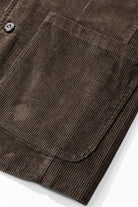 Men’s brown corduroy blazer jacket with retro tailored fit detail
