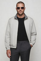 Lavencio Men’s lightweight reversible zip up jacket with slim fit modern casual design