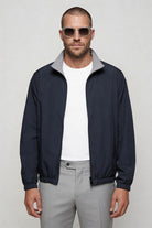 Men’s lightweight reversible zip up jacket with slim fit modern casual design