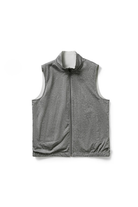 Gray sleeveless jacket on a white background