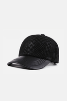 Men’s Lavencio genuine leather baseball cap in black