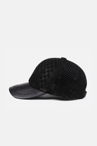Men’s Lavencio genuine leather baseball cap in black