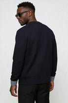 mens navy knit button cardigan sweater lightweight