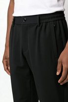 Men’s Black cooling stretch trousers breathable wrinkle free lightweight no iron dress pants