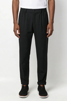 Men’s cooling stretch trousers breathable wrinkle free lightweight no iron dress pants black