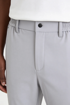 Men’s cooling stretch trousers breathable wrinkle free lightweight no iron dress pants close-up