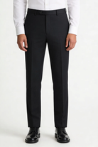Men’s wrinkle free stretch trousers breathable lightweight no iron dress pants black