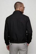 Men’s lightweight reversible zip up jacket with slim fit modern casual design back